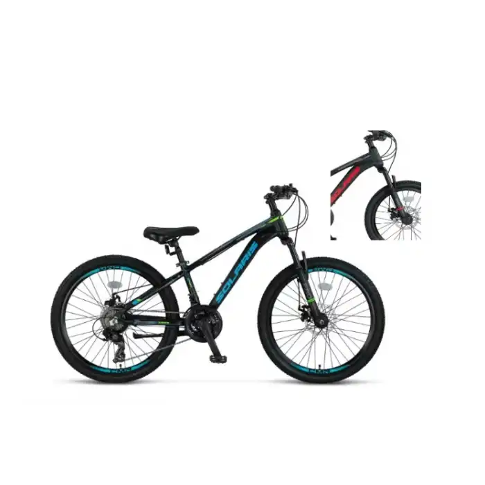 ÜMİT 2451 SOLARIS ERKEK DAĞ BİSİKLETİ 304H MD 24 JANT 21 VİTES BLACK RED