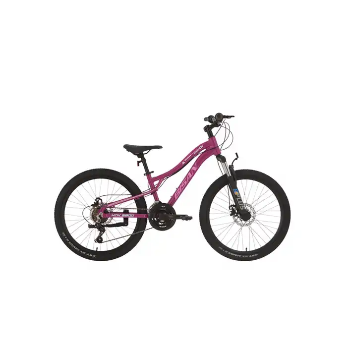 BİSAN KDX 2800-D KADIN DAĞ BİSİKLETİ 30CM MD 24 JANT 21 VİTES MOR PEMBE BEYAZ