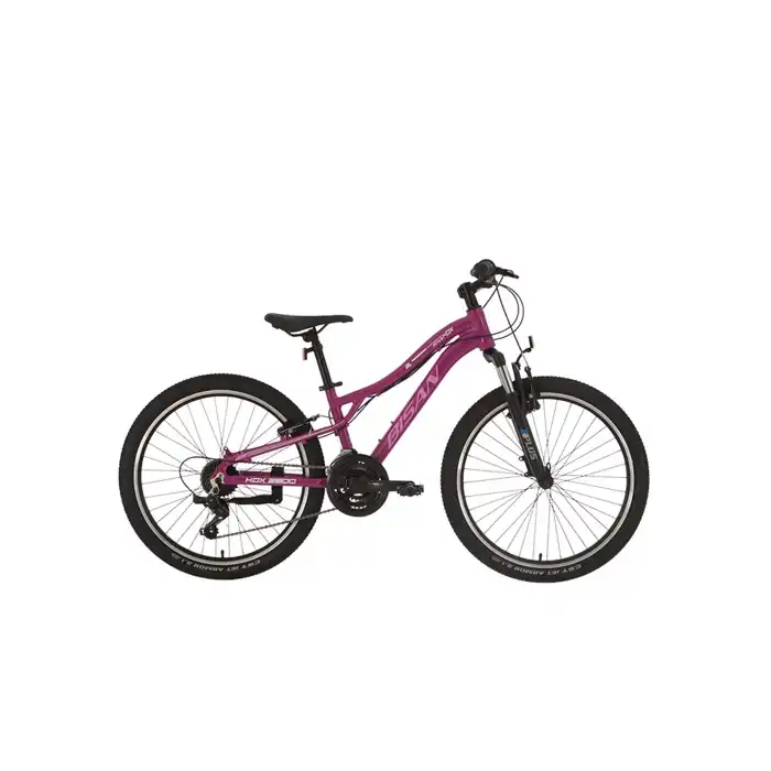 BİSAN KDX 2800-V KADIN DAĞ BİSİKLETİ 30CM V 24 JANT 21 VİTES MOR PEMBE BEYAZ