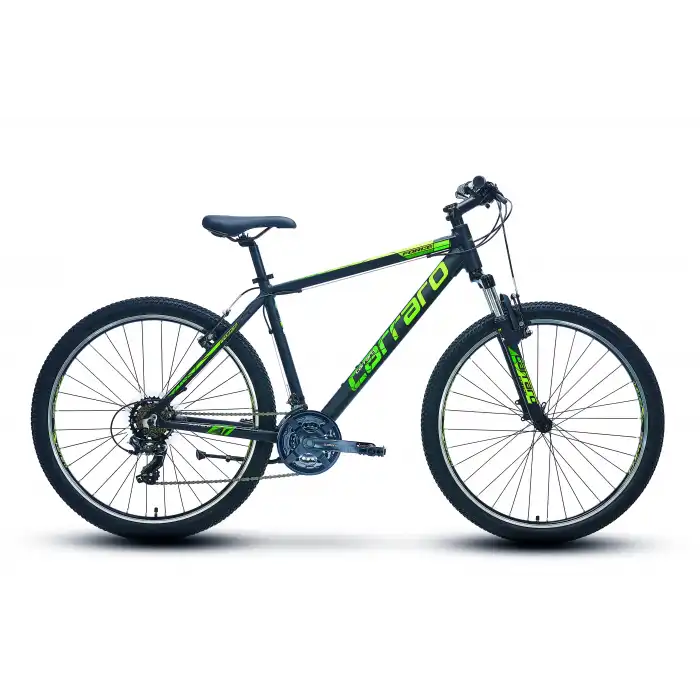 CARRARO FORCE 700 ERKEK DAĞ BİSİKLETİ 381H V 27.5 JANT 21 VİTES MAT SİYAH YEŞİL GÜMÜŞ