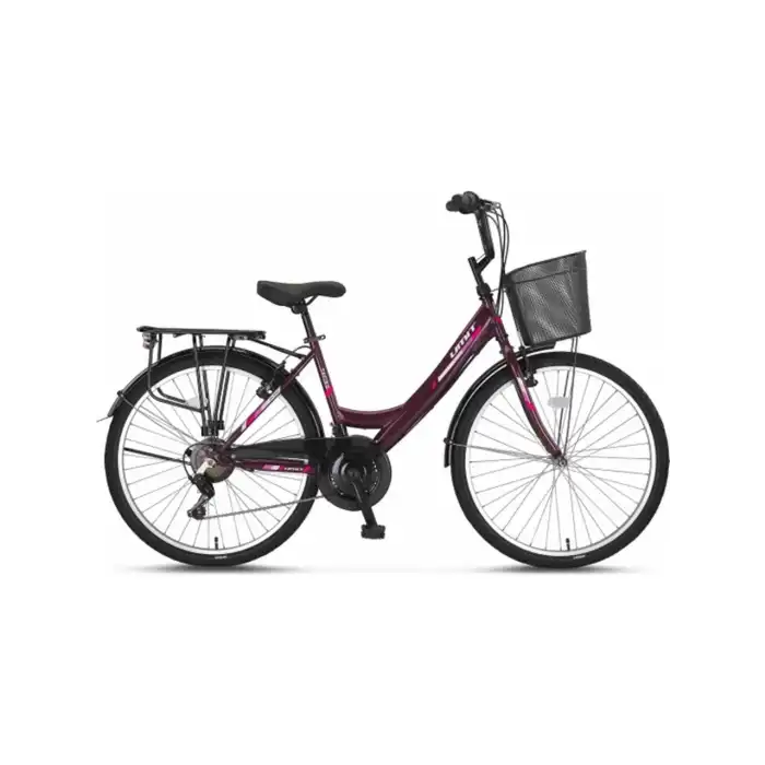 ÜMİT 2408 SAFIRO SEPETLİ BAYAN ŞEHİR BİSİKLETİ V 24 JANT 21 VİTES MÜRDÜM