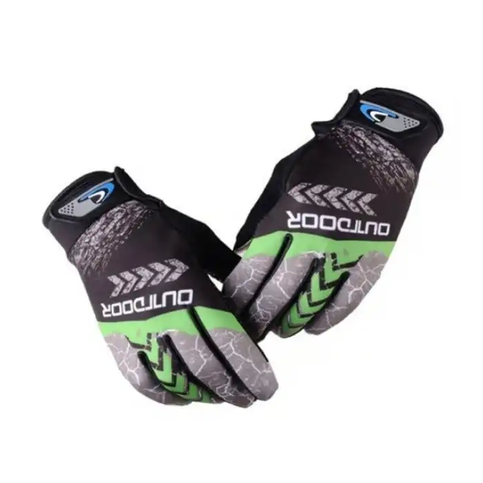 OUTDOOR XBYC-HJ-1504 KROS UZUN PARMAK ELDİVEN SİYAH MAVİ