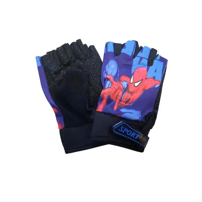 SPORT SONNY XBYC-HJ-1509 KISA PARMAK ÇOCUK ELDİVEN SPİDERMAN MAVİ
