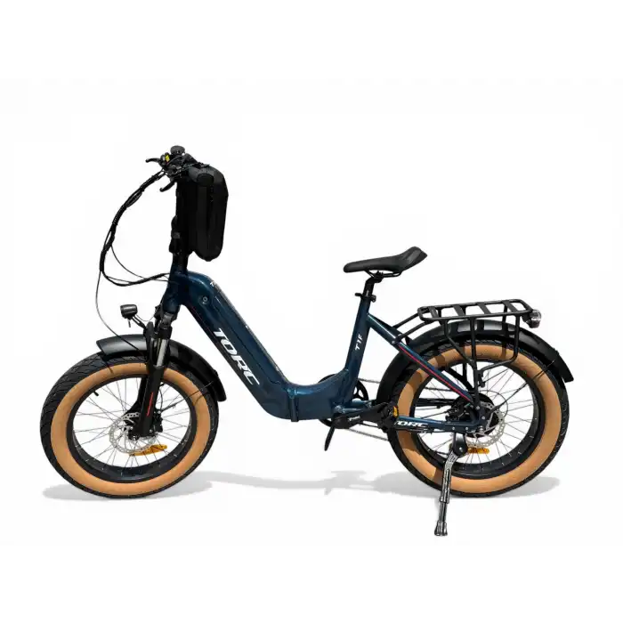 TORC T1F ELEKTRİKLİ KATLANIR BİSİKLET 420H HD 20 JANT 7 VİTES LACİVERT BEYAZ