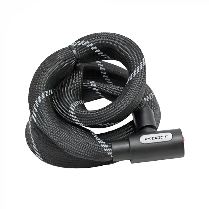 İMPACT BİSİKLET KİLİT ANAHTARLI ZİNCİR HALTER 6X1200 SİYAH KLT-308