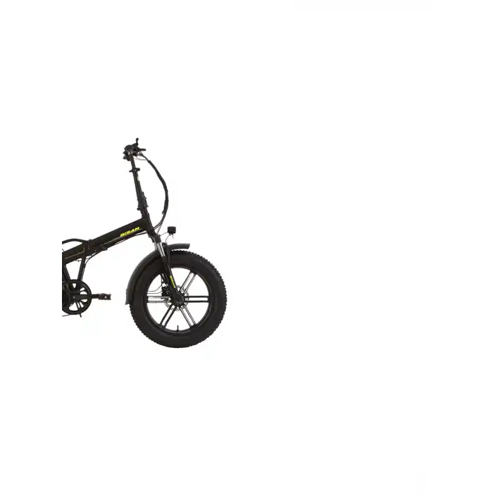 BİSAN E-FOLDİNG GAZ KOLLU F4 ELEKTRİKLİ KATLANIR BİSİKLET 43CM MD 20 JANT 7 VİTES MAT SİYAH SARI