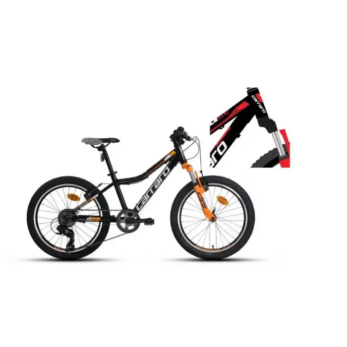 CARRARO SPEED 200 ERKEK ÇOCUK BİSİKLETİ 300H V 20 JANT 7 VİTES SİYAH KIRMIZI BEYAZ