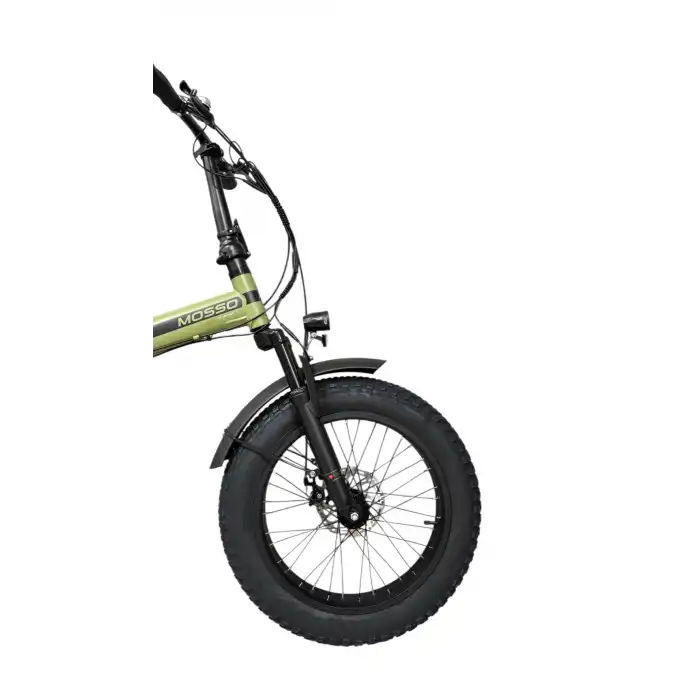 MOSSO VALTHERA-RR ELEKTRİKLİ KATLANIR BİSİKLET 420H MD 20 JANT 7 VİTES YEŞİL SİYAH