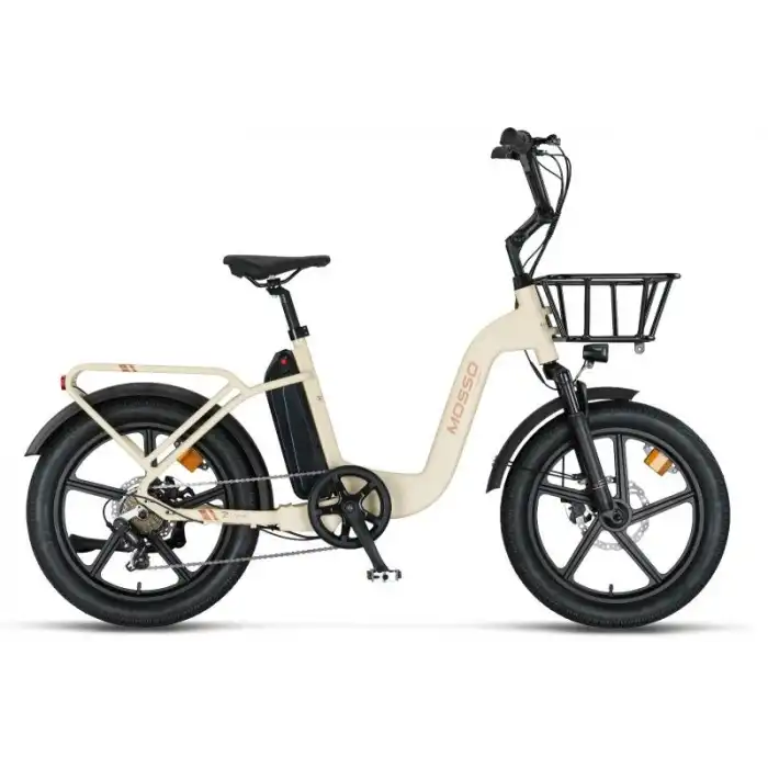 MOSSO RIVIERA-RR ELEKTRİKLİ KATLANIR BİSİKLET 420H MD 20 JANT 7 VİTES MAT KREM GOLD