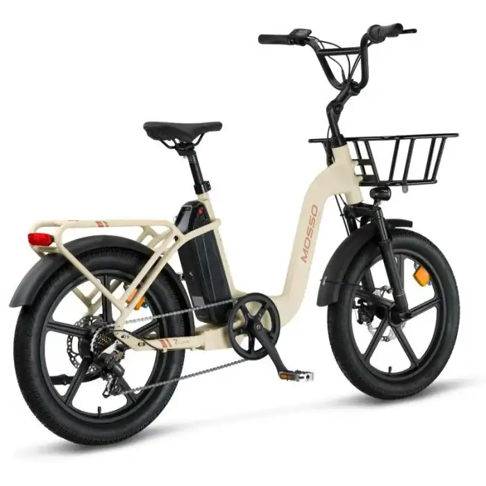 MOSSO RIVIERA-RR ELEKTRİKLİ KATLANIR BİSİKLET 420H MD 20 JANT 7 VİTES MAT KREM GOLD