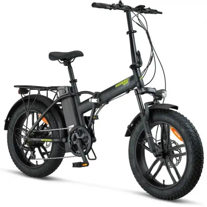 MOSSO IGNERA-RR ELEKTRİKLİ KATLANIR BİSİKLET 420H HD 20 JANT 7 VİTES MAT SİYAH LIME
