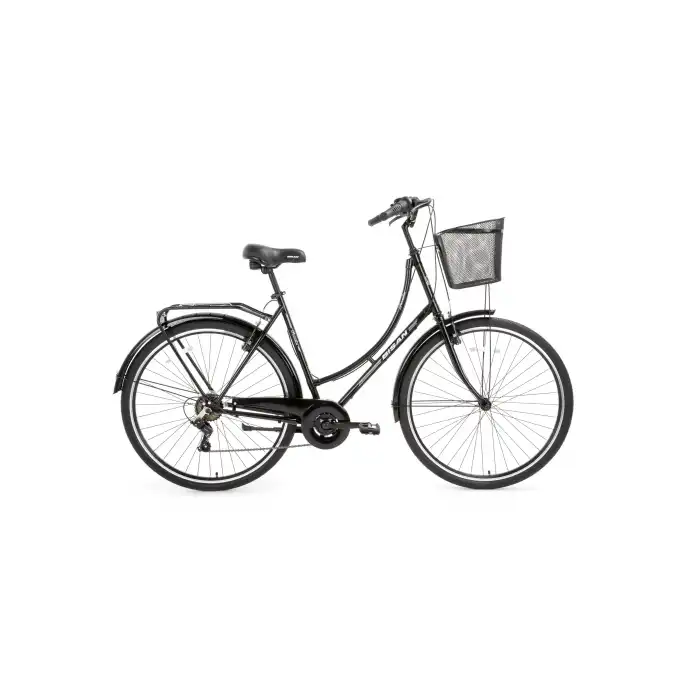 BİSAN PARADISE S KADIN ŞEHİR BİSİKLETİ 56CM V 28 JANT 7 VİTES PARLAK SİYAH GRİ