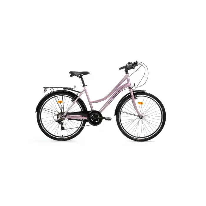 BİSAN SMILE KADIN ŞEHİR BİSİKLETİ 44CM V 26 JANT 7 VİTES PUDRA PEMBE SİYAH