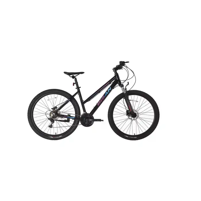 BİSAN ATHENA KADIN DAĞ BİSİKLETİ 43CM HD 26 JANT 21 VİTES PARLAK SİYAH MAVİ MOR