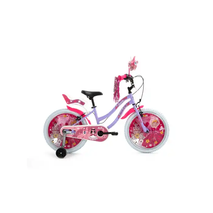 BİSAN QUEEN KIZ ÇOCUK BİSİKLETİ 30CM V 20 JANT METALİK LİLA PEMBE