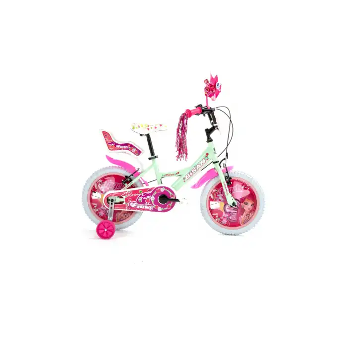 BİSAN ROSE KIZ ÇOCUK BİSİKLETİ 26CM V 16 JANT MİNT YEŞİL PEMBE