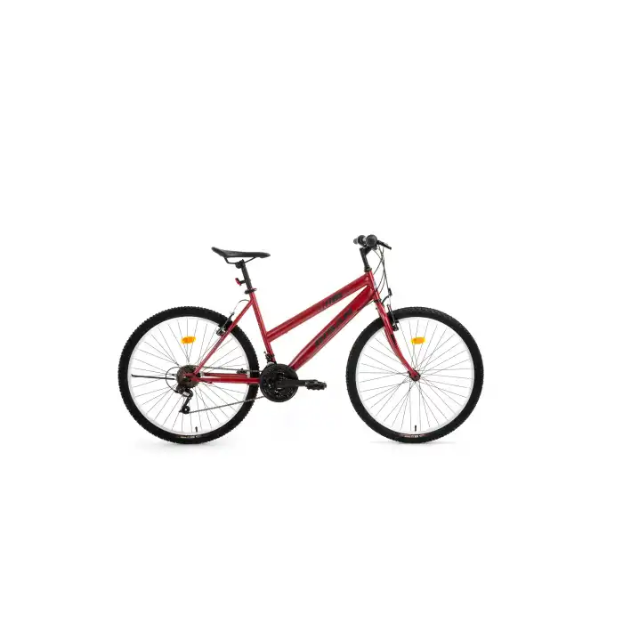 BİSAN DISCOVER KADIN DAĞ BİSİKLETİ 42CM V 26 JANT 21 VİTES METALİK KIRMIZI SİYAH