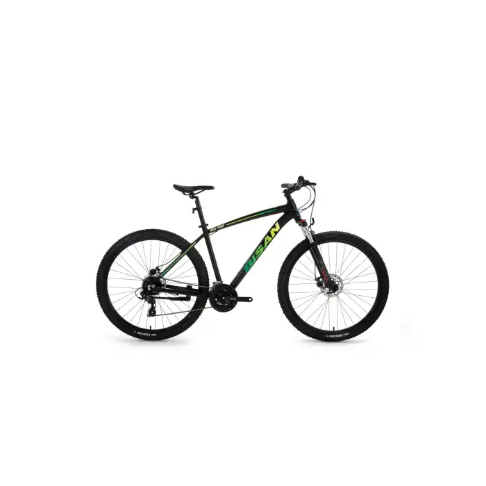 BİSAN MTX 7200 ERKEK DAĞ BİSİKLETİ 39.5CM MD 26 JANT 24 VİTES MAT SİYAH YEŞİL