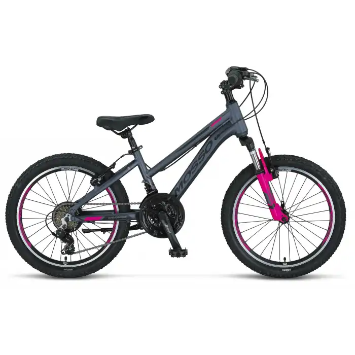 MOSSO WILDFIRE L-20-V KIZ ÇOCUK BİSİKLETİ 280H 20 JANT 18 VİTES ANTRASİT PEMBE