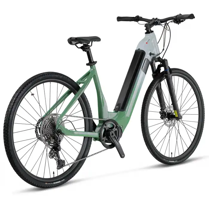 MOSSO E-LEGARDA ELEKTRİKLİ KADIN ŞEHİR BİSİKLET 450H HYD 28 JANT 10 VİTES GREEN L.GREEN