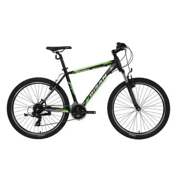 BİSAN MTX 7050 ERKEK DAĞ BİSİKLETİ 43CM V 26 JANT 21 VİTES MAT SİYAH YEŞİL