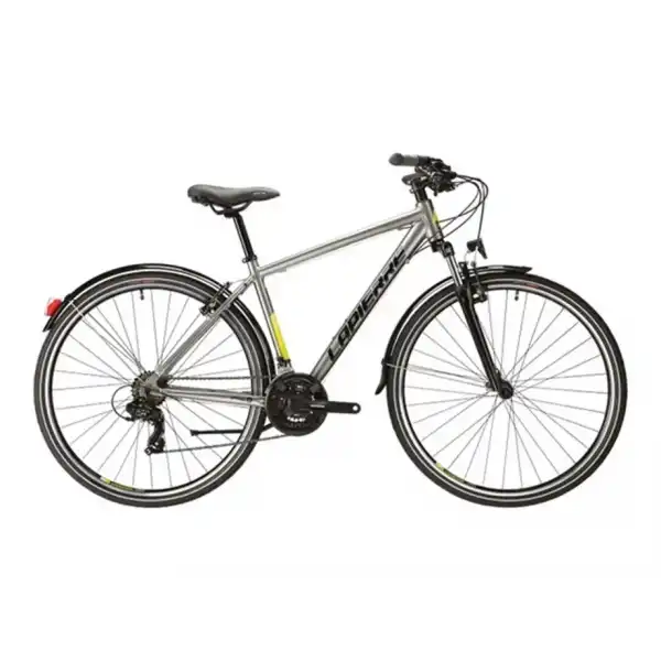 LAPIERRE TREKKING 1.0 ERKEK ŞEHİR BİSİKLETİ V 410H 28 JANT 21 VİTES GRİ LİME YEŞİL SİYAH