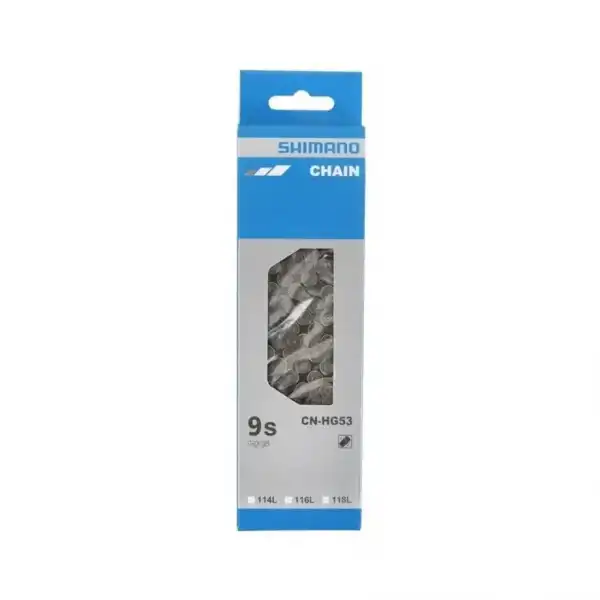 SHIMANO CN-HG53 BİSİKLET ZİNCİR 116 BAKLA 9 VİTES SİYAH GRİ