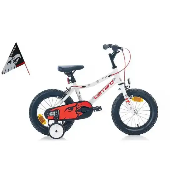 CARRARO RED EAGLE ERKEK ÇOCUK BİSİKLETİ 230H V 14 JANT BEYAZ KIRMIZI