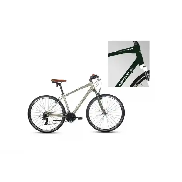 CARRARO SPORTIVE 220 ERKEK ŞEHİR BİSİKLETİ 457H V 28 JANT 21 VİTES MAT KOYU YEŞİL-BEYAZ-YEŞİL