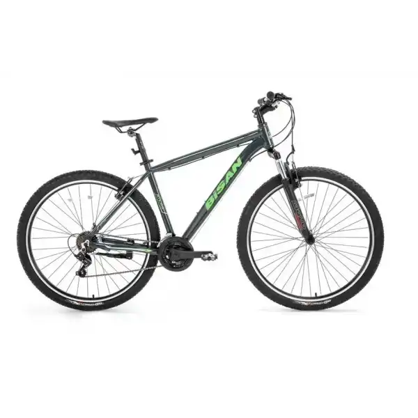 BİSAN ATLAS ERKEK DAĞ BİSİKLETİ 48CM V 27.5 JANT 21 VİTES PARLAK GRİ YEŞİL