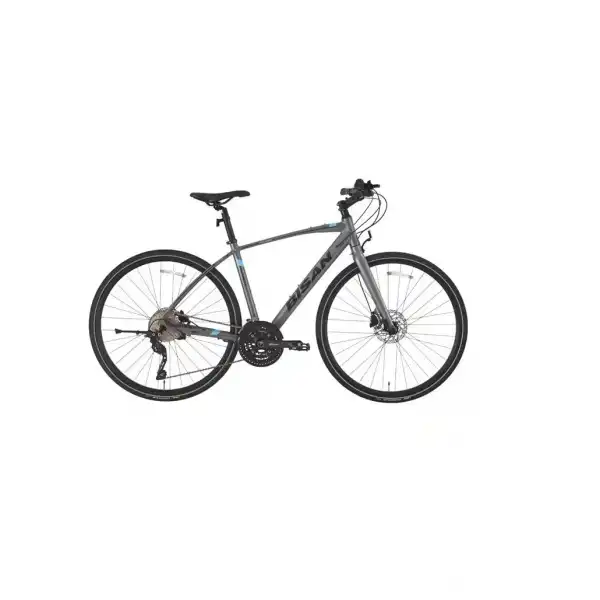 BİSAN TRX 8600 DEORE ERKEK ŞEHİR BİSİKLETİ 54CM HD 28 JANT 30 VİTES METALİK GRİ MAVİ
