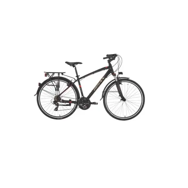 BİSAN TRX 8100 CITY ERKEK ŞEHİR BİSİKLETİ 46CM V 28 JANT 21 VİTES MAT SİYAH KIRMIZI
