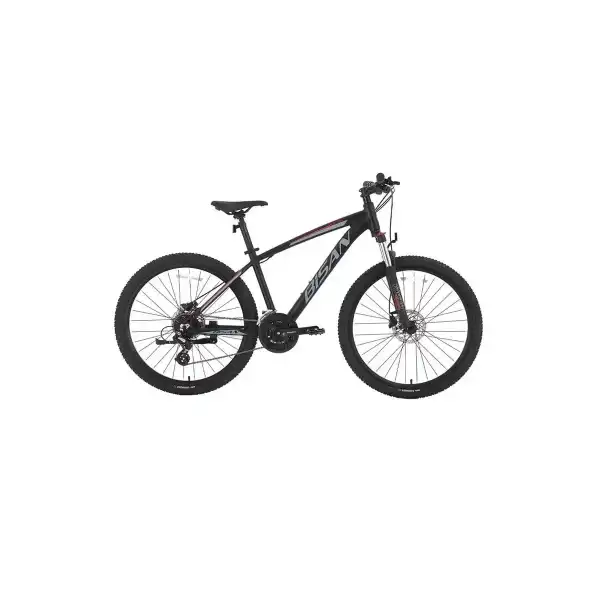 BİSAN MTX 7300 ERKEK DAĞ BİSİKLETİ 39.5 CM HD 26 JANT 24 VİTES MAT SİYAH GRİ