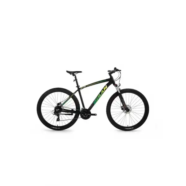 BİSAN MTX 7200 ERKEK DAĞ BİSİKLETİ 43CM MD 29 JANT 24 VİTES MAT SİYAH YEŞİL