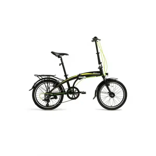 BİSAN FX 3500-TOURNEY KATLANIR BİSİKLET 32CM V 20 JANT 7 VİTES MAT SİYAH SARI
