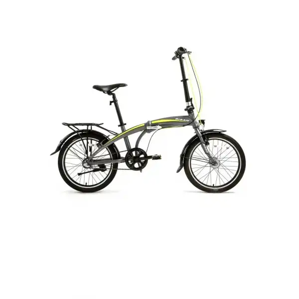 BİSAN FX 3500-NX3 KATLANIR BİSİKLET 32CM V 20 JANT NEX.3 VİTES METALİK GRİ SARI