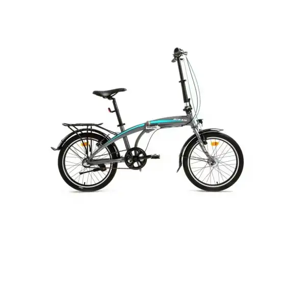 BİSAN FX 3500-NX3 KATLANIR BİSİKLET 32CM V 20 JANT NEX.3 VİTES METALİK GRİ MAVİ