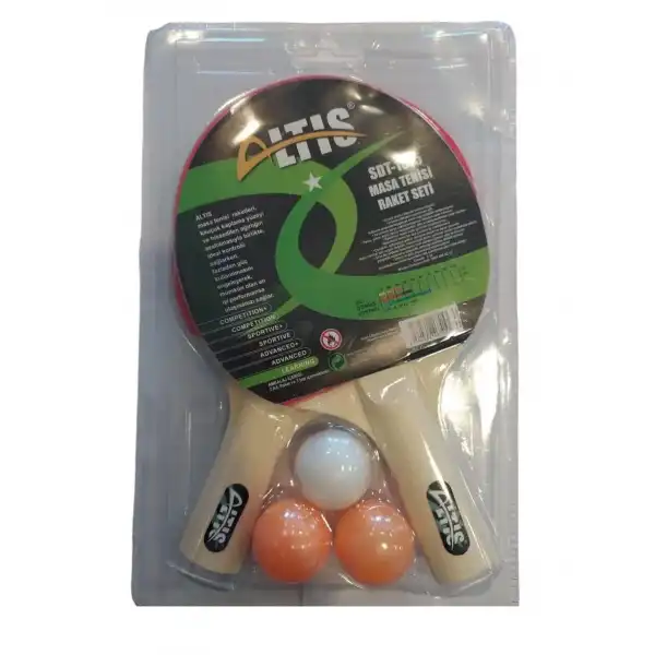 ALTIS SDT1515 MASA TENİSİ RAKET SETİ 2 RAKET 3 TOP AMBALAJLI