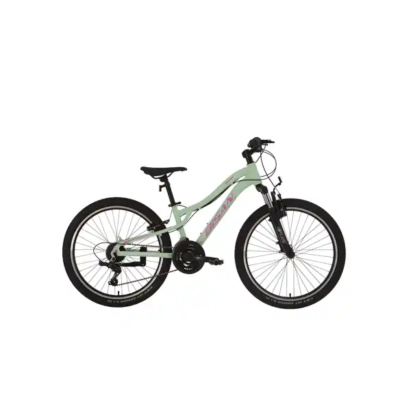 BİSAN KDX 2800-V KADIN DAĞ BİSİKLETİ 30CM V 24 JANT 21 VİTES MİNT YEŞİL PEMBE BEYAZ