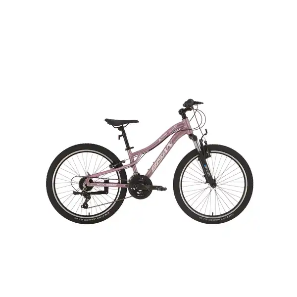 BİSAN KDX 2800-V KADIN DAĞ BİSİKLETİ 30CM V 24 JANT 21 VİTES METALİK PEMBE BEYAZ