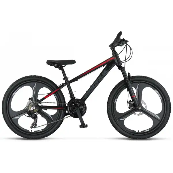 ÜMİT 2456 ACCRUE MD ERKEK DAĞ BİSİKLETİ 304H 24 JANT 21 VİTES BLACK RED