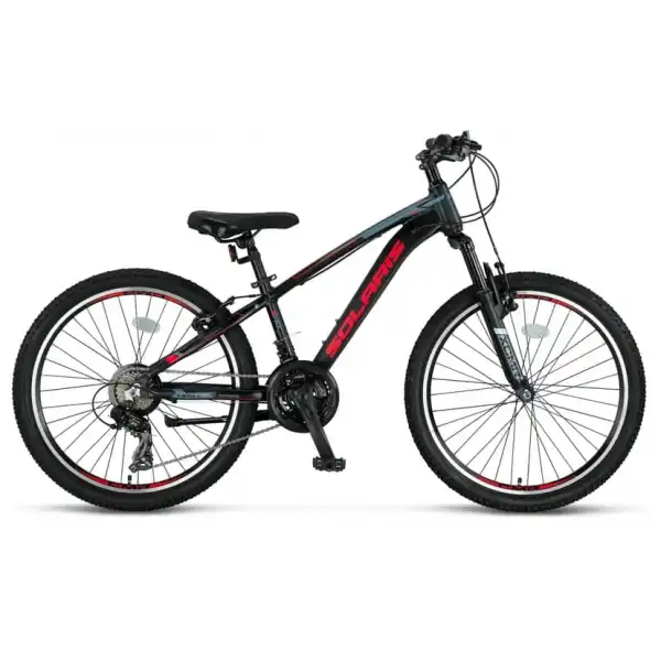ÜMİT 2450 SOLARIS ERKEK DAĞ BİSİKLETİ 304H V 24 JANT 21 VİTES BLACK RED
