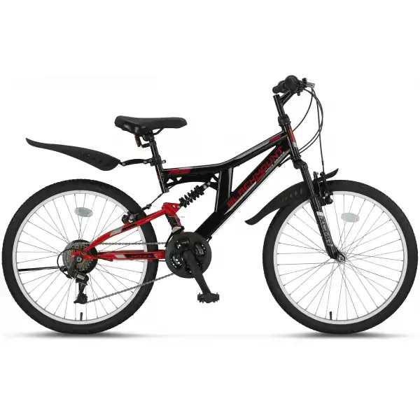 ÜMİT 2429 BLACKMOUNT ERKEK DAĞ BİSİKLETİ MSV-V 24 JANT 21 VİTES SRN SİYAH KIRMIZI