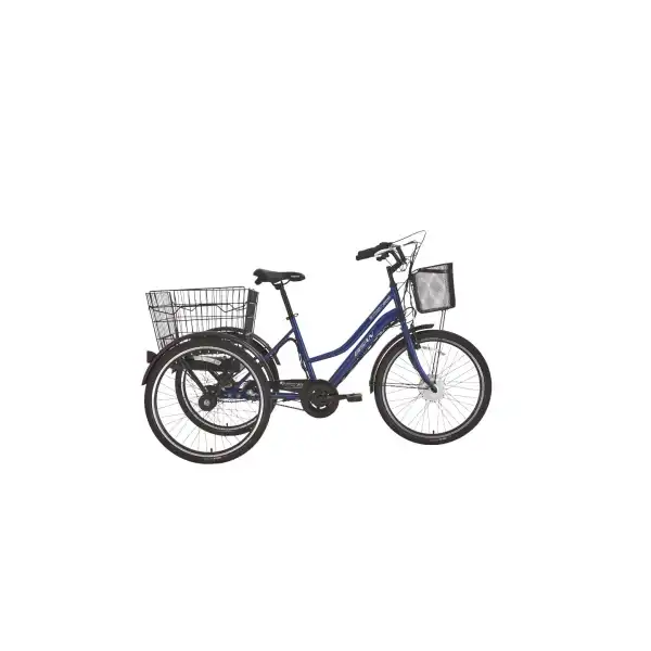 BİSAN E-PORTER L ÜÇ TEKERLİ ELEKTRİKLİ BİSİKLET 44CM V 24 JANT NEX.3 VİTES LACİVERT BEYAZ