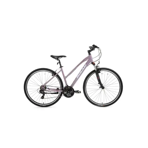 BİSAN TRX 8200 KADIN ŞEHİR BİSİKLETİ 45CM V 28 JANT 21 VİTES MAT MOR BEYAZ MOR