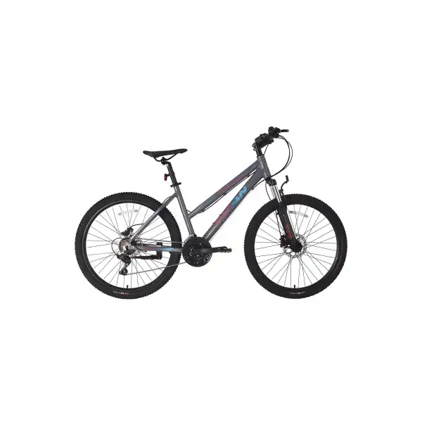 BİSAN ATHENA KADIN DAĞ BİSİKLETİ 43CM HD 26 JANT 21 VİTES METALİK GRİ MAVİ MOR