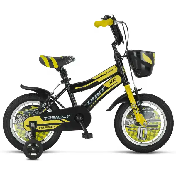 ÜMİT 1402 TREND-Y-BMX-SEPET-V-ERKEK ÇOCUK BİSİKLETİ 14 JANT SİYAH SARI