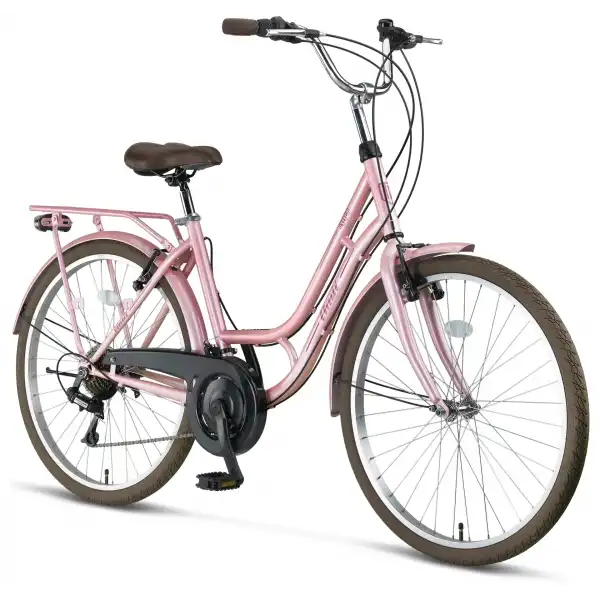 ÜMİT 2641 STITCH L-ATB-V-KADIN ŞEHİR BİSİKLETİ 26 JANT 21 VİTES PEMBE