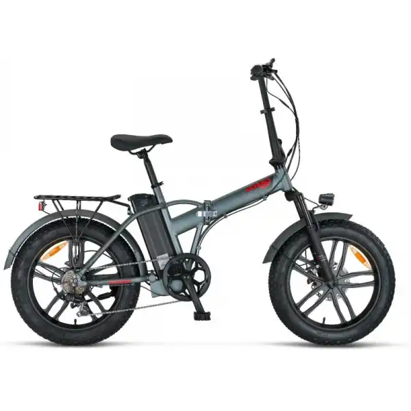 MOSSO IGNERA-RR ELEKTRİKLİ KATLANIR BİSİKLET 420H HD 20 JANT 7 VİTES MAT ANTRASİT KIRMIZI