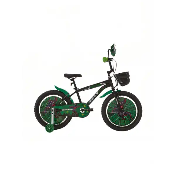 BİSAN SPARK ERKEK ÇOCUK BİSİKLETİ 30 CM V 20 JANT MAT SİYAH YEŞİL